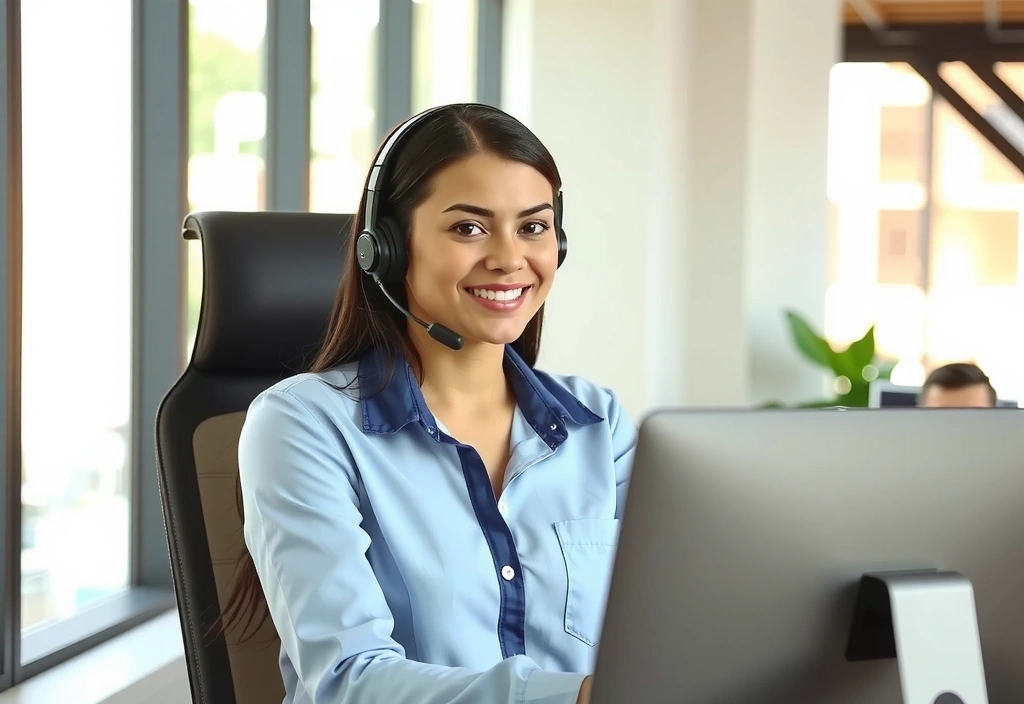 Customer service representative ready to help