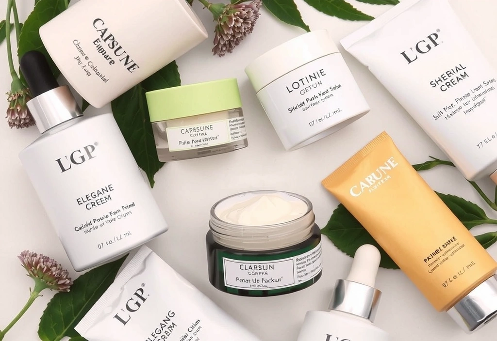 Diverse range of skincare products